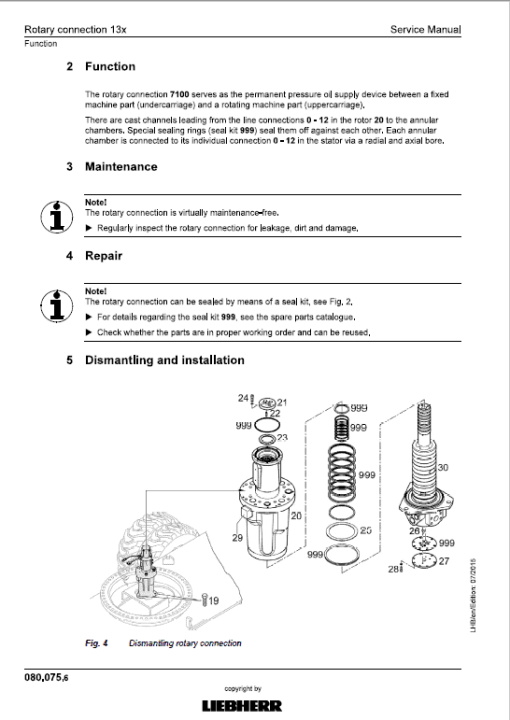 Liebherr A910, A912, A914, A918 Tier 4F Compact Excavator Service Manual - Image 4