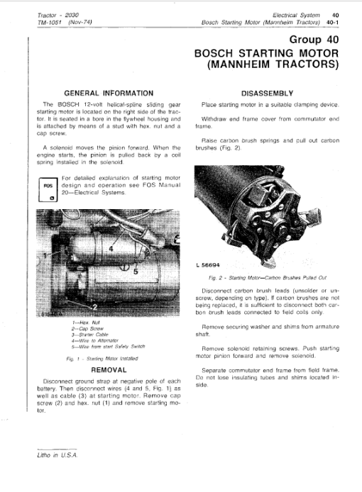 John Deere 2030 Utility Tractor Repair Technical Manual - Image 4