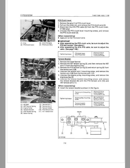 Kubota T1460, T1560, T1760 Lawn Mower Workshop Repair Manual - Image 4