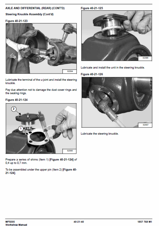 Massey Ferguson MF 9205 Telescopic Handler Service Manual - Image 4