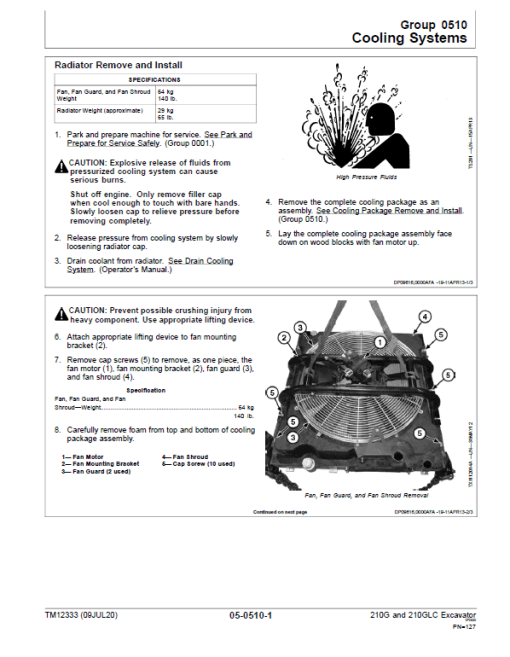 John Deere 210G, 210GLC Excavator Repair Technical Manual (S.N after E520001 -) - Image 5