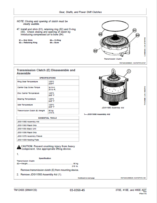 John Deere 370E, 410E, 460E Dump Truck Technical Manual (S.N. E634583 - E668586 ) - Image 4