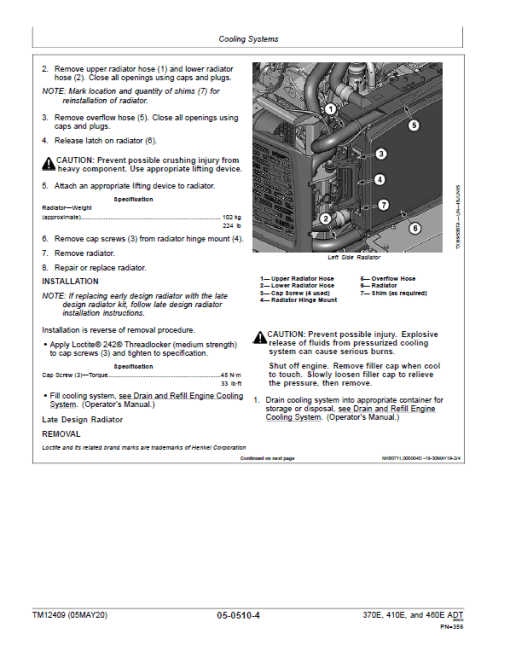 John Deere 370E, 410E, 460E Dump Truck Technical Manual (S.N. C634583 - C668586 ) - Image 4