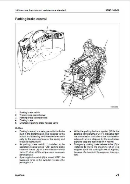 Komatsu WA430-6, WA430-6E0 Wheel Loader Service Manual - Image 4