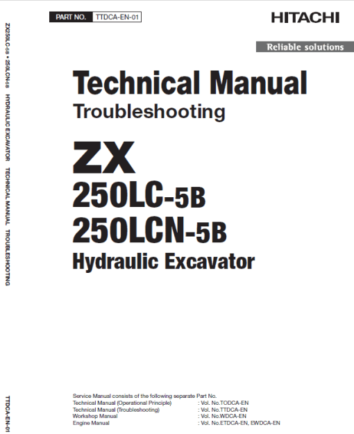 Hitachi ZX250LC-5B and ZX250LCN-5B ZAXIS Excavator Repair Manual - Image 2