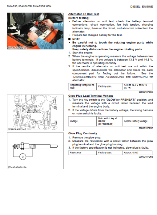 Kubota 03-M-E3B, 03-M-DI-E3B, 03-M-E3BG Engines Workshop Manual - Image 4