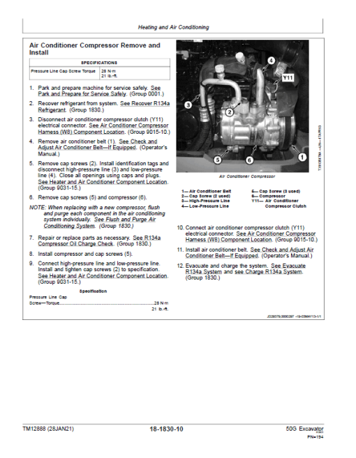 John Deere 50G Excavator Repair Technical Manual (S.N after H280001 - ) - Image 4