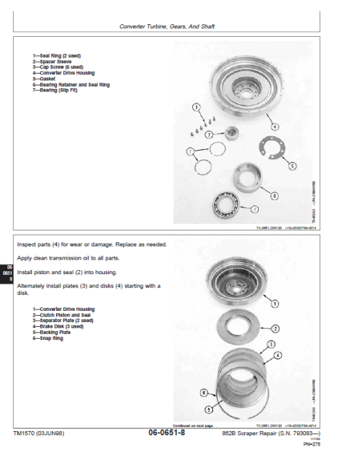 John Deere 862B Scraper Repair Technical Manual (S.N after 793083) - Image 4