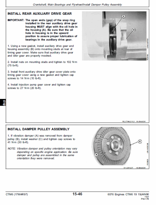 John Deere 6076 Engines Repair Technical Manual (CTM6) - Image 5