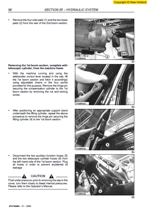 New Holland LM1133 Telehandlers Service Manual - Image 4