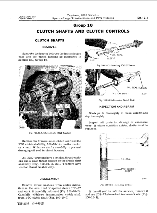 John Deere 3010, 3020 Tractors Technical Manual (SM2038 & SM2041) - Image 4