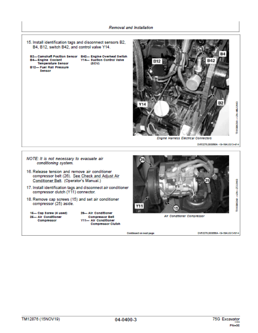 John Deere 75G Excavator Repair Technical Manual (S.N after J015001 - ) - Image 4