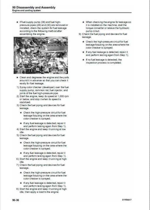 Komatsu D155AX-7 Dozer Service Manual - Image 4