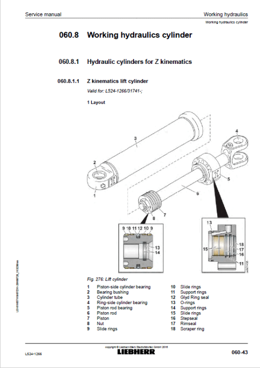 Liebherr L524 Type 1266 Wheel Loader Service Manual - Image 4