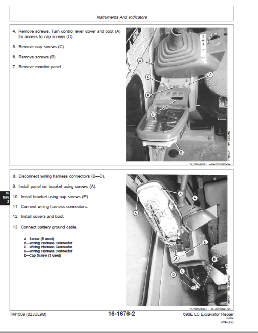 John Deere 690E LC Excavator Repair Technical Manual - Image 4