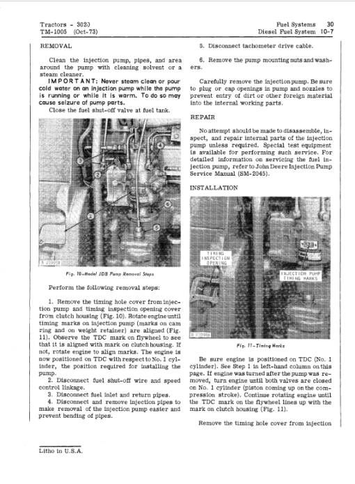 John Deere 3020 Row-Crop Tractor Repair Technical Manual (SN. from 123000 -) - Image 4