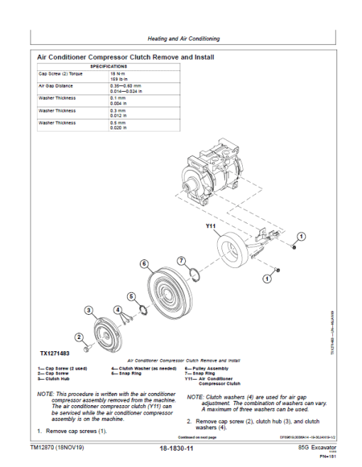 John Deere 85G Excavator Repair Technical Manual (S.N after J017001 - ) - Image 4