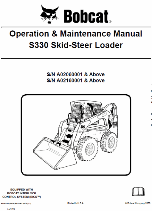 Bobcat S330 Skid-Steer Loader Service Manual - Image 2