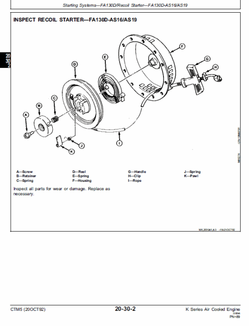 John Deere K Series Air Cooled & Liquid Cooled Engines Manual (CTM5 and CTM39) - Image 5