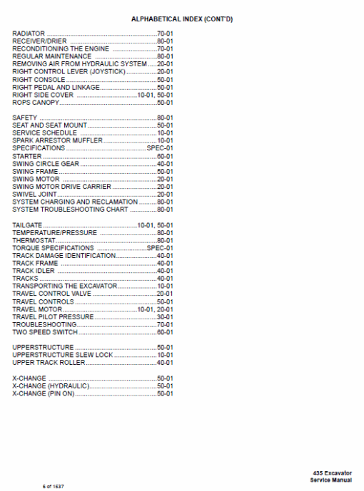 Bobcat 435 Compact Excavator Repair Service Manual - Image 3