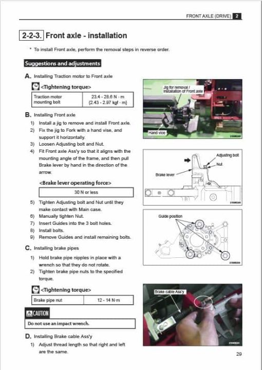 Mitsubishi FB13TBCB, FB18TBCB, FB20TBCB Forklift Service Manual - Image 4