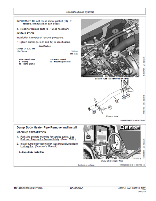 John Deere 410E II, 460E II Articulated Dump Truck Technical Manual (S.N. F708125 - ) - Image 4