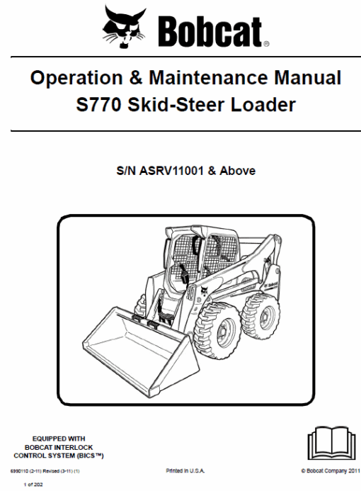 Bobcat S770 Skid-Steer Loader Service Manual - Image 8