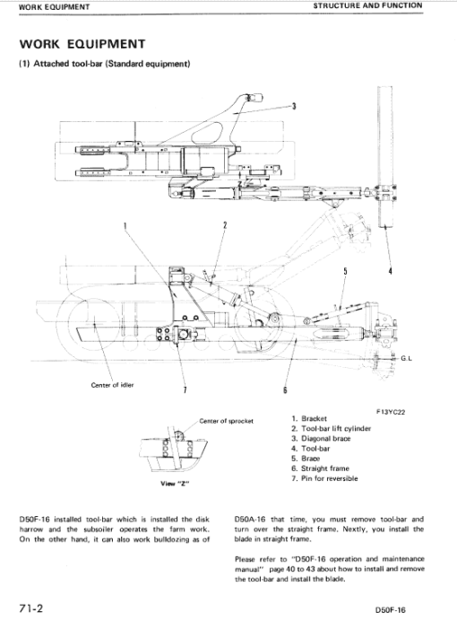 Komatsu D50F-16 Dozer Service Manual - Image 4