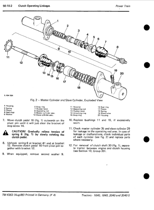 John Deere 1640, 1840, 2040, 2040S Tractors Technical Manual - Image 4