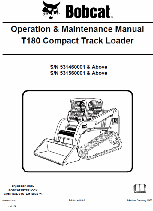 Bobcat T180 Compact Loader Service Manual - Image 10