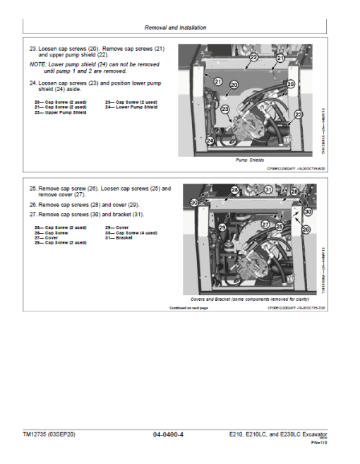 John Deere E210, E210LC, E230LC Excavator Technical Manual (S.N after C400021 & D400202) - Image 4