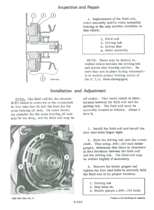 Cub Cadet 86, 108, 109, 128, 129, 149, 169 Tractor Service Manual - Image 2