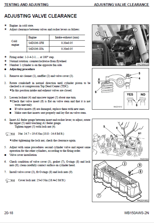 Komatsu WB150AWS-2N Backhoe Loader Service Manual - Image 4