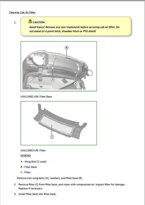 John Deere 3320, 3520, 3720 Compact Utility Tractors Repair Manual (With Cab) - Image 4