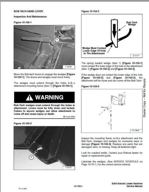 Bobcat B200 Loader Service Repair Manual - Image 4