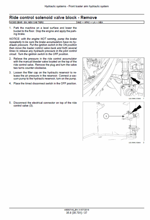 New Holland W190D, W230D Tier 2 Wheel Loader Service Manual - Image 4