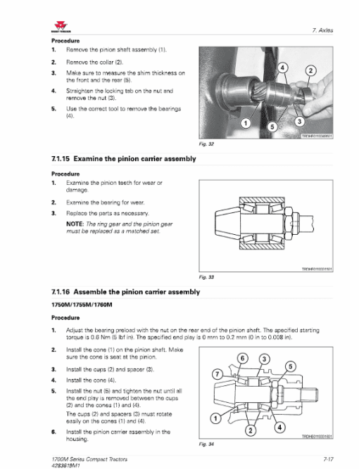 Massey Ferguson 1735M, 1740M, 1750M, 1755M, 1760M Tractor Manual - Image 4