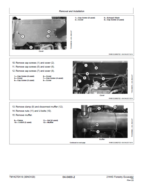 John Deere 2144G Forestry Excavator Repair Technical Manual ( SN D210001 -) - Image 4