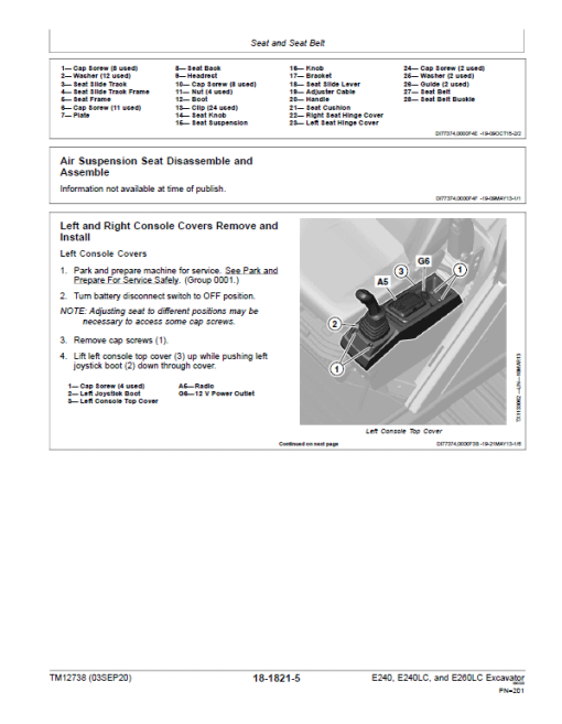 John Deere E240, E240LC, E260LC Excavator Technical Manual (S.N after C500201 & D500201) - Image 4