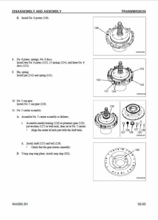 Komatsu WA500-3, WA500-3H Wheel Loader Service Manual - Image 4