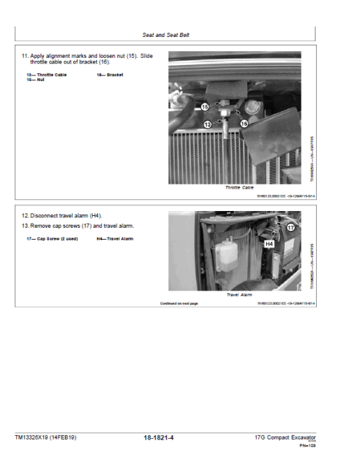 John Deere 17G Excavator Repair Technical Manual (S.N after K225001) - Image 4