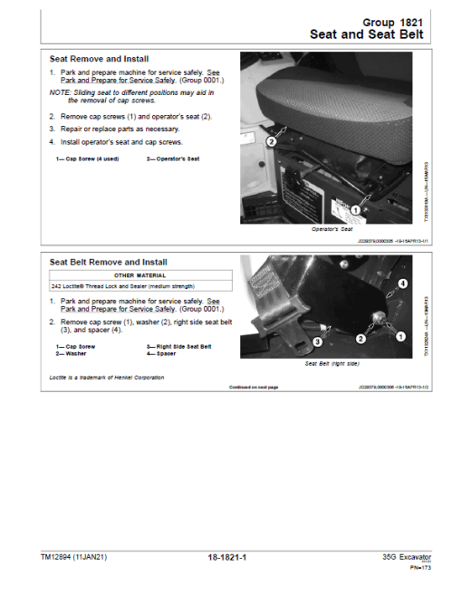 John Deere 35G Excavator Repair Technical Manual (S.N after K270001) - Image 4