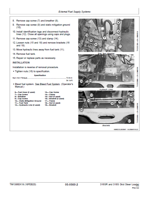 John Deere 316GR, 318G SkidSteer Technical Manual (Manual Controls & S.N G298752 -) - Image 3