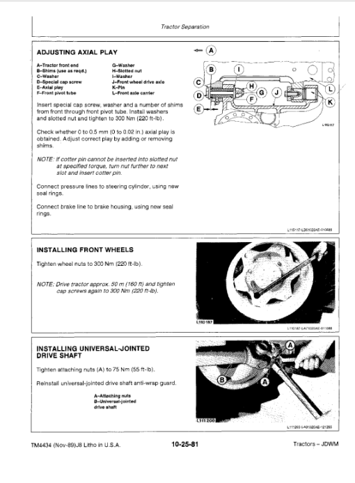 John Deere 2355, 2555, 2755, 2855N Tractors Repair Technical Manual - Image 4