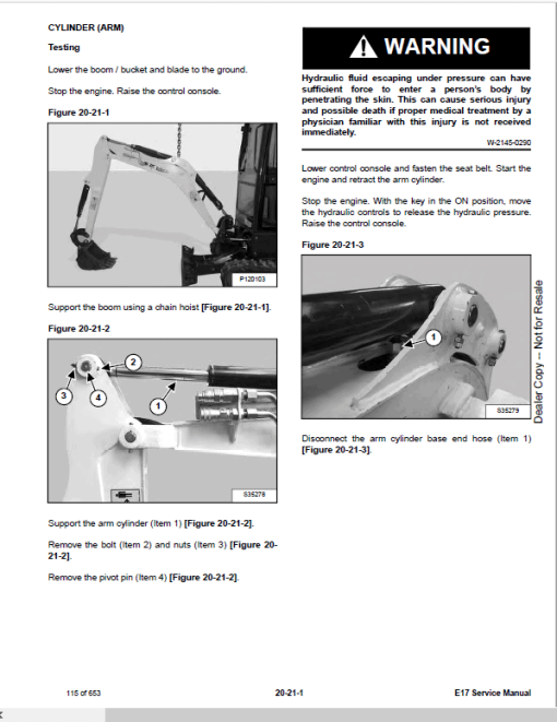 Bobcat E17 Excavator Repair Service Manual - Image 4