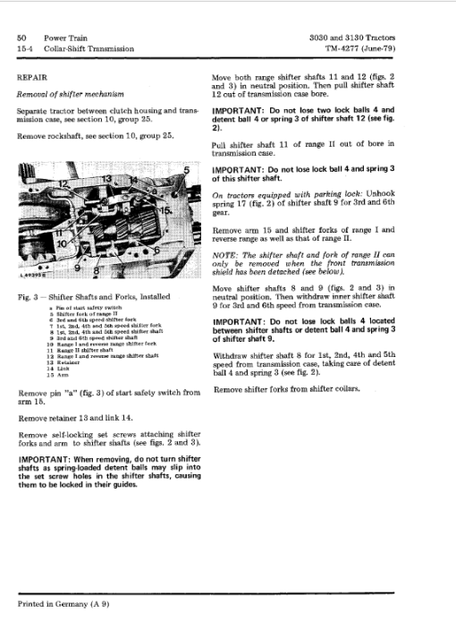 John Deere 3030, 3130 Tractors Repair Technical Manual - Image 4