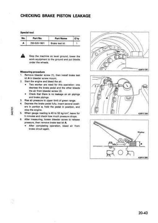 Komatsu WA700-1 Wheel Loader Service Manual - Image 4