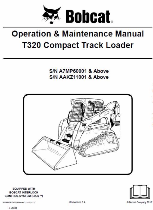 Bobcat T320 Loader Service Manual - Image 4