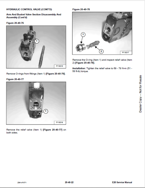 Bobcat E20 Excavator Repair Service Manual - Image 4