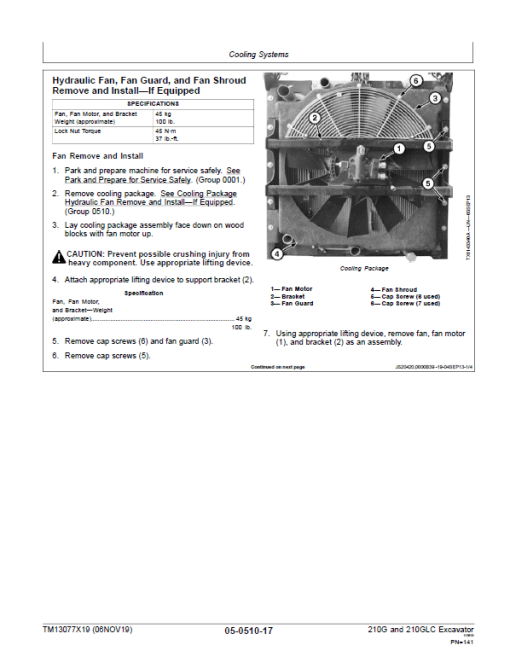 John Deere 210G, 210GLC Excavator Repair Manual (PIN: 1F9210GX_ C520001 & D520001- ) - Image 4